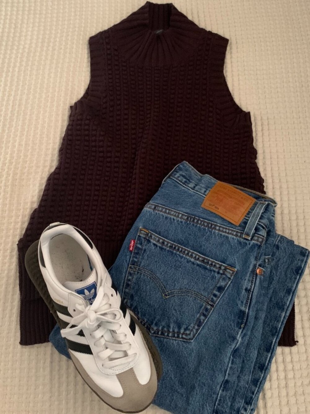 French Connection Brown Mock Neck Sweater Vest